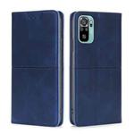 For Xiaomi Poco M5s 4G/Redmi Note 11 SE India Cow Texture Magnetic Leather Phone Case(Blue)