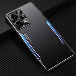 For Xiaomi Redmi Note 12 Pro 5G China Blade Series TPU + Titanium Alloy Phone Case(Black Blue)