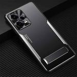 For Xiaomi Redmi Note 12 Pro+ China Blade Series TPU + Titanium Alloy Phone Case with Holder(Black Silver)