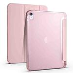 For iPad 10th Gen 10.9 2022 Four-corner Airbag Shockproof Three-fold Tablet Leather Case(Pink)