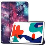 For Huawei MatePad 10.4 inch Painted Pattern Anti-fall Horizontal Flip Tablet PC Protective Leather Case with Bracket(Milky Way Nebula)
