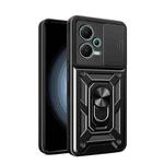 For Xiaomi Redmi Note 12 5G Global / Poco X5 Sliding Camera Design TPU + PC Phone Case(Black)