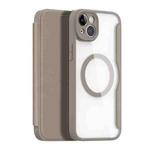 For iPhone 14 Plus DUX DUCIS Skin X Pro Series Magsafe PC + TPU Phone Leather Case(Beige)