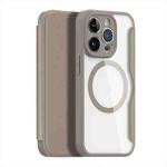 For iPhone 14 Pro DUX DUCIS Skin X Pro Series Magsafe PC + TPU Phone Leather Case(Beige)