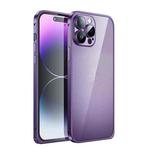 For iPhone 14 Pro Max 3D Twill Texture Phone Case(Dark Purple)