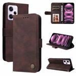 For Xiaomi Redmi Note 12 Pro 5G China Skin Feel Life Tree Metal Button Leather Phone Case(Brown)