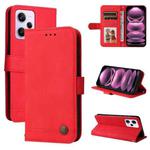 For Xiaomi Redmi Note 12 Pro 5G China Skin Feel Life Tree Metal Button Leather Phone Case(Red)