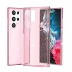 For Samsung Galaxy S23 Ultra 5G Shockproof Terminator Style Glitter Powder Phone Case(Shiny Pink)