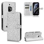 For Oukitel WP12 / 12 Pro Honeycomb Dot Texture Leather Phone Case(Silver)