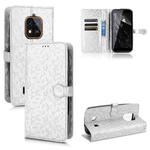 For Oukitel WP18 Honeycomb Dot Texture Leather Phone Case(Silver)