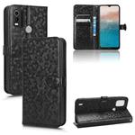 For Nokia C21 Plus Honeycomb Dot Texture Leather Phone Case(Black)