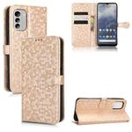 For Nokia G60 5G Honeycomb Dot Texture Leather Phone Case(Gold)