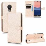 For Nokia C21 Honeycomb Dot Texture Leather Phone Case(Gold)