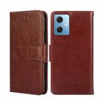 For Xiaomi Redmi Note 12 China Crystal Texture Horizontal Flip Leather Phone Case(Brown)