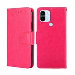 For Xiaomi Redmi A1+ 4G Crystal Texture Horizontal Flip Leather Phone Case(Rose Red)