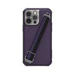 For iPhone 14 Pro Max NILLKIN MagSafe Full Coverage Phone Case with Wrist Strap(Purple)