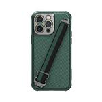 For iPhone 14 Pro Max NILLKIN Full Coverage Phone Case with Wrist Strap(Green)