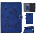 For Galaxy Tab A 8.0 (2015) T350 Embossing Sewing Thread Horizontal Painted Flat Leather Case with Sleep Function & Pen Cover & Anti Skid Strip & Card Slot & Holder(Blue)
