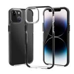 For iPhone 14 Plus Two-color Shockproof High Transparency TPU Phone Case(Black)