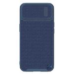 For iPhone 14 NILLKIN Texture MagSafe Camshield PC + TPU Phone Case(Blue)