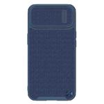 For iPhone 14 Plus NILLKIN Texture MagSafe Camshield PC + TPU Phone Case(Blue)
