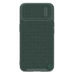 For iPhone 14 Plus NILLKIN Texture MagSafe Camshield PC + TPU Phone Case(Green)