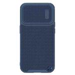 For iPhone 14 Pro NILLKIN Texture MagSafe Camshield PC + TPU Phone Case(Blue)