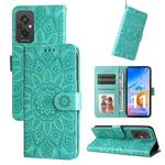 For Xiaomi Redmi 11 Prime 4G Embossed Sunflower Leather Phone Case(Green)