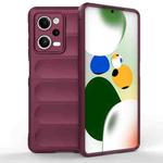 For Xiaomi Redmi Note 12 Pro 5G China / Note 12 Pro 5G Speed  Magic Shield TPU + Flannel Phone Case(Wine Red)