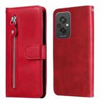 For Xiaomi Redmi 11 Prime 4G Calf Texture Zipper Leather Phone Case(Red)