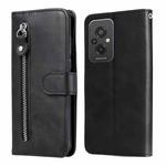 For Xiaomi Redmi 11 Prime 4G Calf Texture Zipper Leather Phone Case(Black)