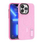 For iPhone 14 Pro Terminator Shockproof Phone Case with Holder(Pink)