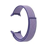 For Google Pixel Watch Nylon Woven Plastic Connector Watch Band(Blue Purple)