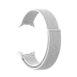 For Google Pixel Watch Nylon Woven Plastic Connector Watch Band(White)