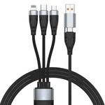 ADC-008 100W USB/Type-C to Type-C + 8 Pin + Micro USB Two to Three Fully Compatible Fast Charge Data Cable, Length:1.2m