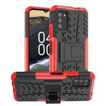 For Nokia G100 Tire Texture TPU + PC Phone Case with Holder(Red)