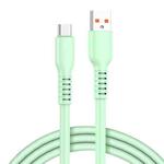 ADC-014 6A USB to USB-C/Type-C Liquid Silicone Data Cable, Length:0.5m(Green)