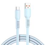 ADC-014 6A USB to USB-C/Type-C Liquid Silicone Data Cable, Length:0.5m(Blue)