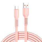 ADC-014 6A USB to USB-C/Type-C Liquid Silicone Data Cable, Length:1m(Pink)