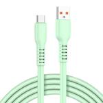 ADC-014 6A USB to USB-C/Type-C Liquid Silicone Data Cable, Length:1m(Green)