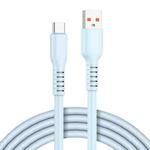 ADC-014 6A USB to USB-C/Type-C Liquid Silicone Data Cable, Length:1m(Blue)