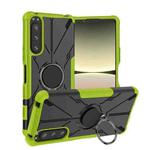 For Sony Xperia 5 IV Armor Bear Shockproof PC + TPU Phone Case with Ring(Green)