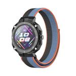 For Huawei Watch GT Cyber Nylon Weave Watch Band(Orange Blue Black)