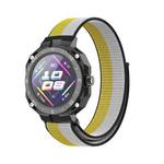 For Huawei Watch GT Cyber Nylon Weave Watch Band(Black White Yellow)