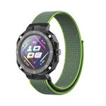 For Huawei Watch GT Cyber Nylon Weave Watch Band(Fluorescent Green Black Grey)