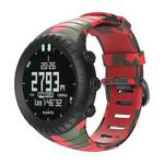 For Suunto Core TPU Printed Watch Band(Red Camouflage)