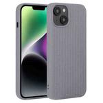 For iPhone 14 Weave Texture Silicone Phone Case(Grey)
