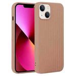 For iPhone 13 Weave Texture Silicone Phone Case(Brown)