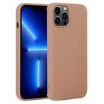For iPhone 13 Pro Weave Texture Silicone Phone Case(Brown)