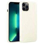 For iPhone 13 Pro Max Weave Texture Silicone Phone Case(White)